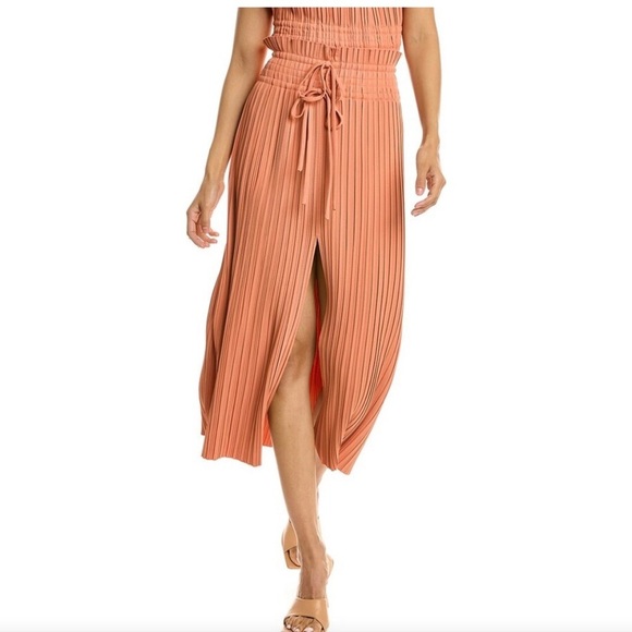 NWT A.L.C.|| Pink/Orange Midi Skirt, Size 8 - Picture 1 of 7